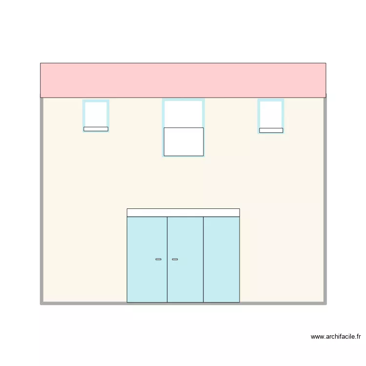 Façade 3 fenêtres def 1. Plan de 1 et 36 m² Façade 3 fenêtres def 1. Plan de 1 et 36 m²