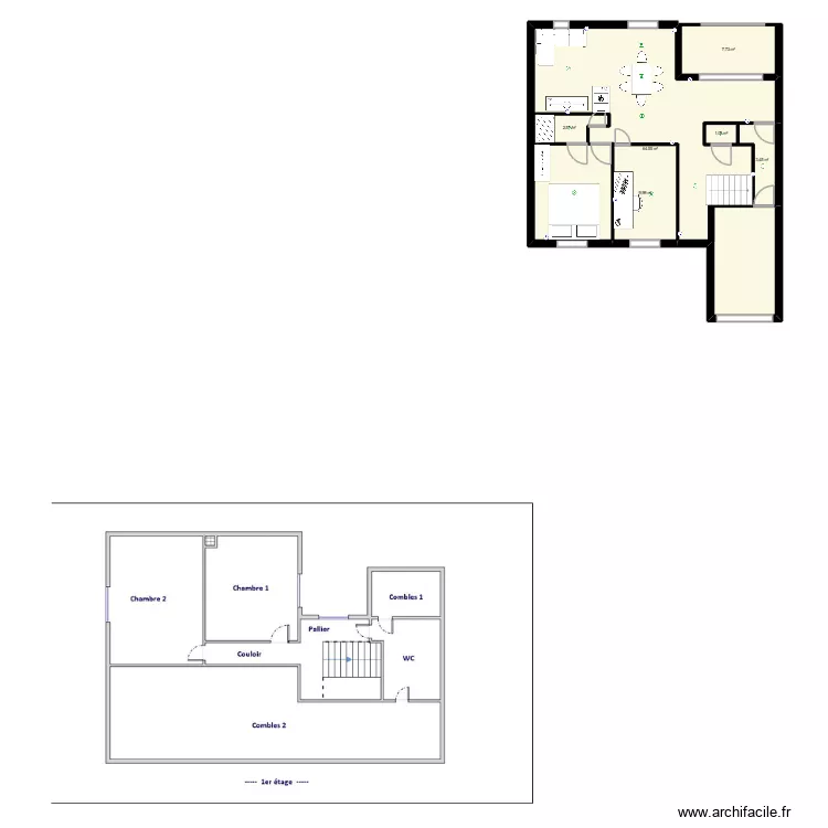 noyale sur vilaine. Plan de 6  et 93 m²