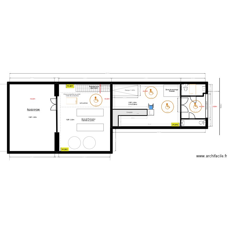 SMBC ACCESSIBILITE. Plan de 7 pièces et 156 m2