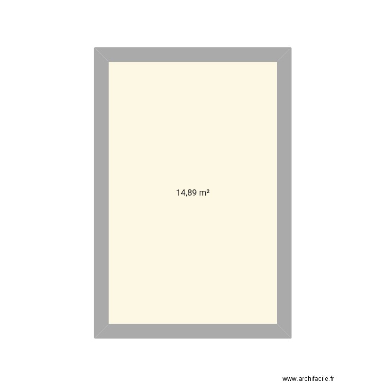 Chambre alya. Plan de 1 pièce et 15 m2