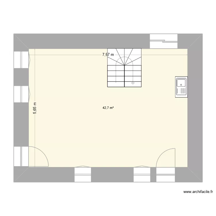 Marclay. Plan de 2  et 49 m²