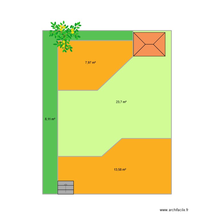 Elimane Prud'hom. Plan de 4 pièces et 53 m2