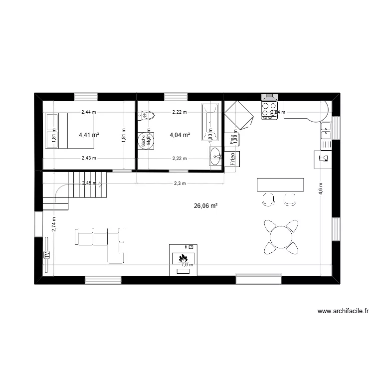 UHA. Plan de 3  et 35 m²