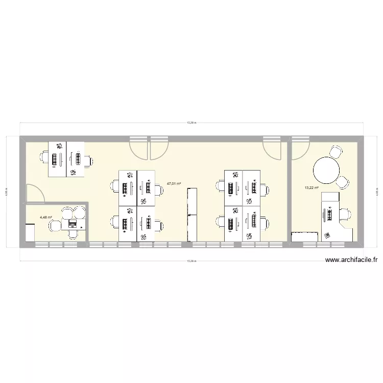 CSP FORMATION BOQUETTE + JULIE version tables. Plan de 3 pièces et 65 m² CSP FORMATION BOQUETTE + JULIE version tables. Plan de 3 pièces et 65 m²