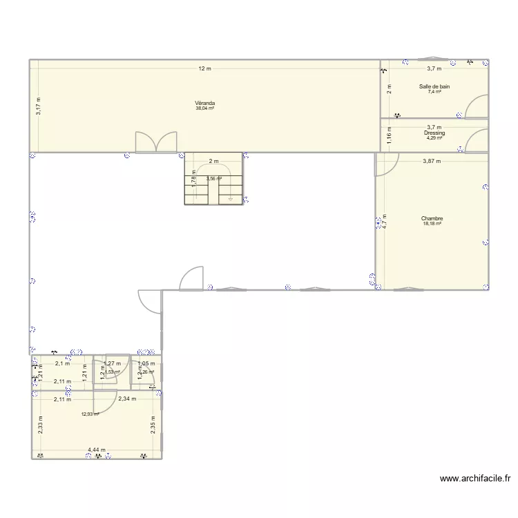 MAISON RDC ELCTRICITE. Plan de 8  et 87 m²