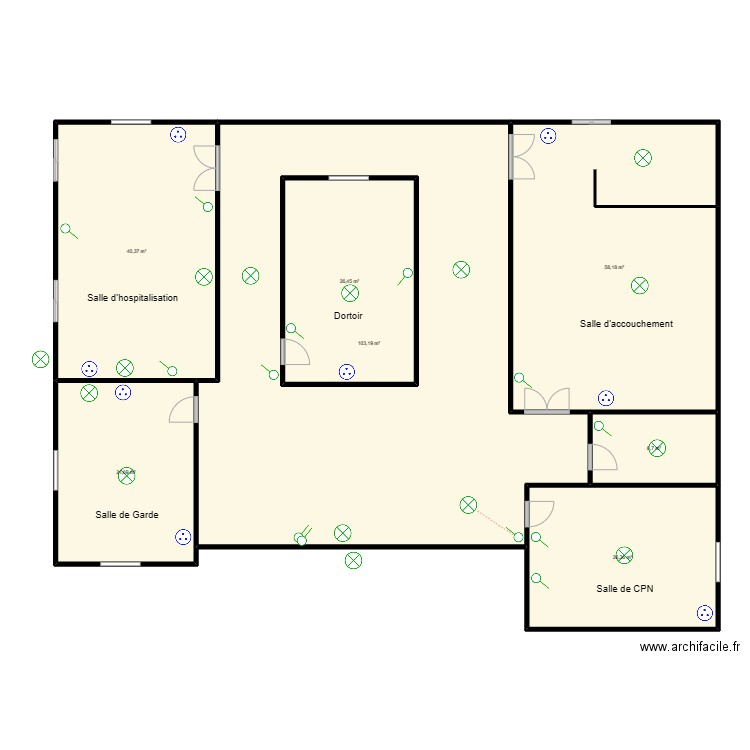 MATERNITE GBAPKODJI. Plan de 0 pièce et 0 m2