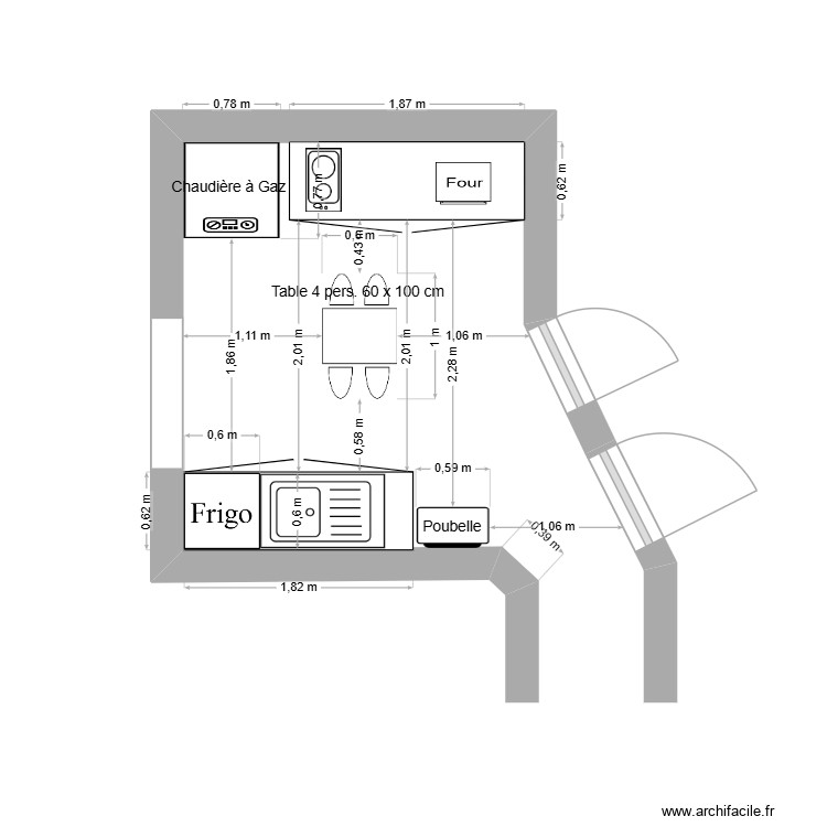 cusine. Plan de 0 pièce et 0 m2