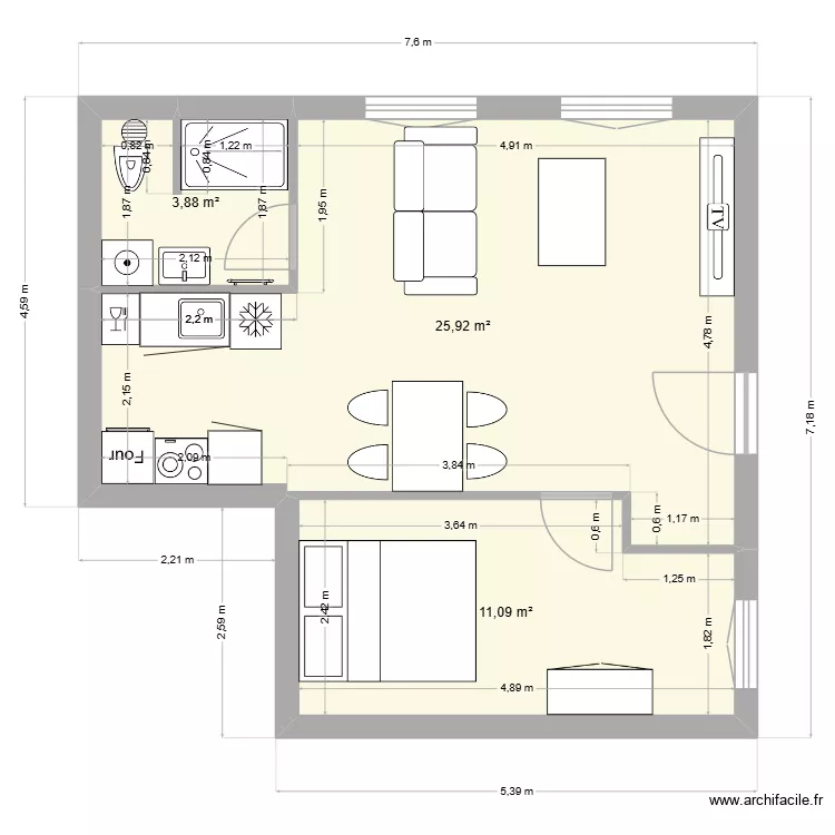 Appartement Ouest. Plan de Appartement Ouest. Plan de