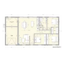 MAISON PLAIN PIED 130 M2 RECTANGLE 3 CHAMBRES 1SB