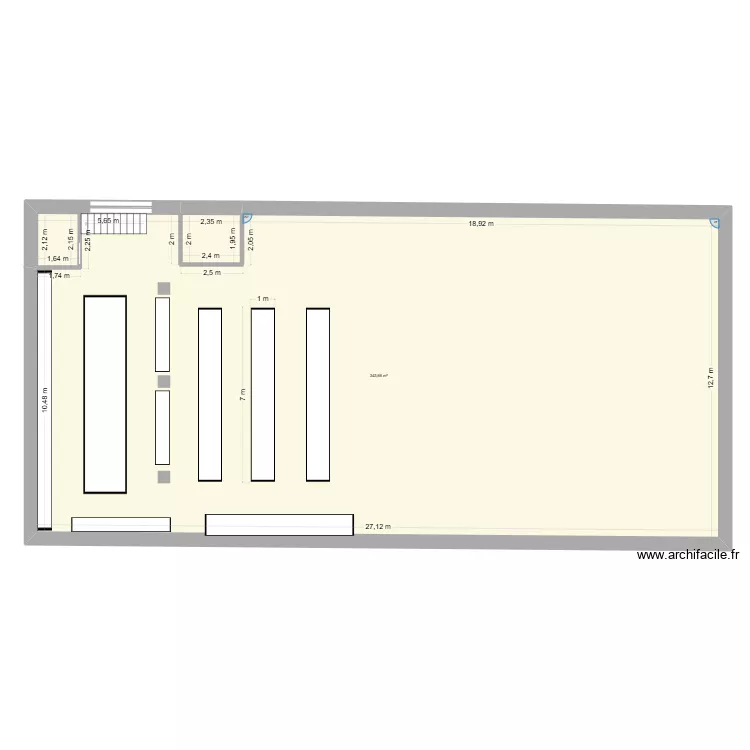 RDC. Plan de 1 et 344 m² RDC. Plan de 1 et 344 m²