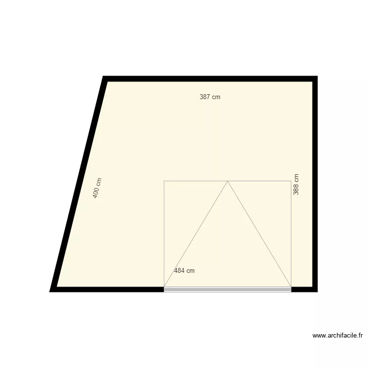 Garage Lu&ccedil;on. Plan de 1 Pièce et 17 m²