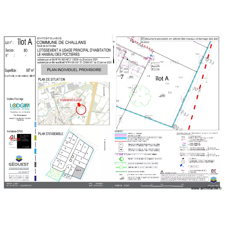 Challans_ Le Hameau de la Poctière 6 LLS. Plan de Challans_ Le Hameau de la Poctière 6 LLS. Plan de