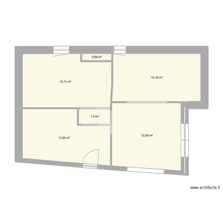 elo maison projet 2. Plan de 6 pièces et 52 m2