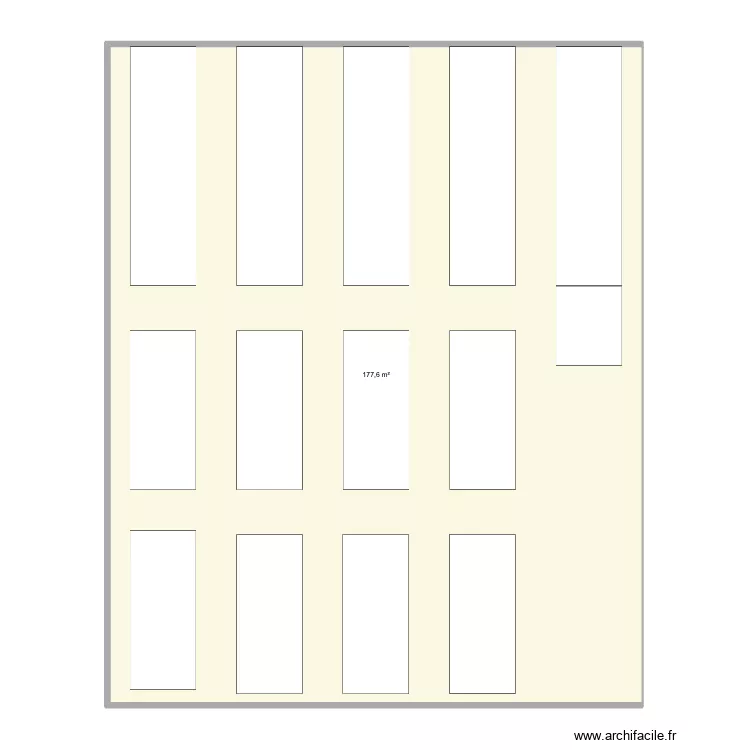 plan table V1. Plan de 1  et 178 m²