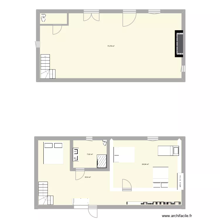 Neuvic. Plan de 4 et 153 m² Neuvic. Plan de 4 et 153 m²