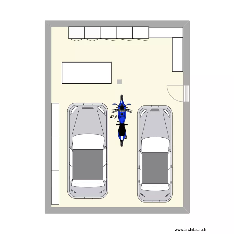 Aménagement garage idée 1. Plan de 1 et 43 m² Aménagement garage idée 1. Plan de 1 et 43 m²