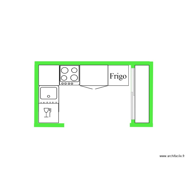 CUISINE RDC SERRIERES MAM. Plan de 0 pièce et 0 m2