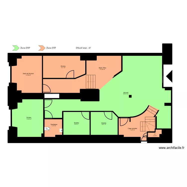Clermont-Ferrand Gaillard RDC - ERP. Plan de 13 et 188 m² Clermont-Ferrand Gaillard RDC - ERP. Plan de 13 et 188 m²