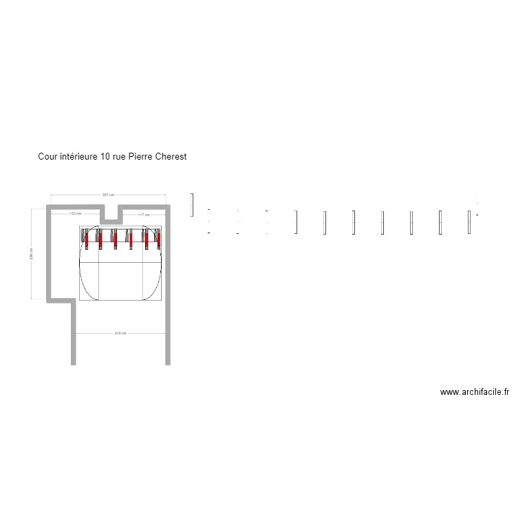 Cour intérieure 10 Pierre Cherest . Plan de 0 pièce et 0 m2