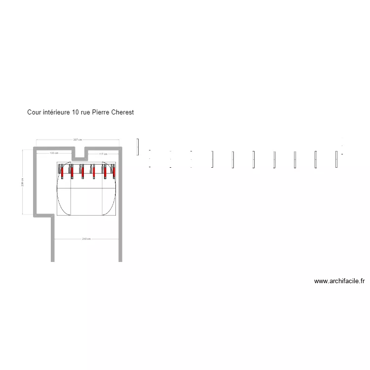 Cour intérieure 10 Pierre Cherest . Plan de Cour intérieure 10 Pierre Cherest . Plan de