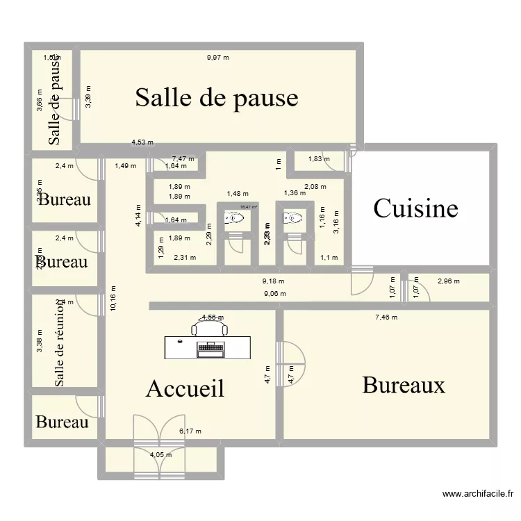 Webmedia les imageurs. Plan de 18  et 174 m²