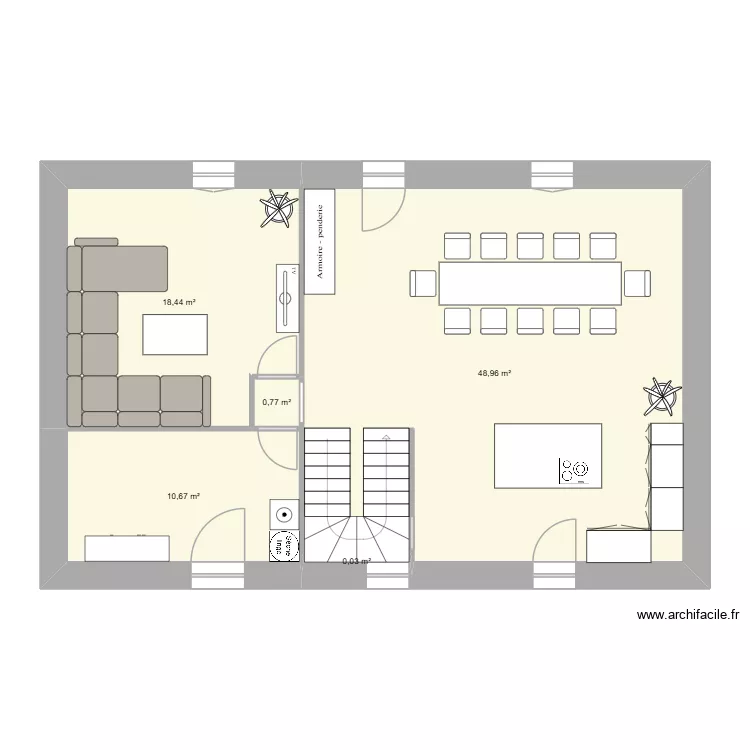 RDC. Plan de 5 et 79 m² RDC. Plan de 5 et 79 m²