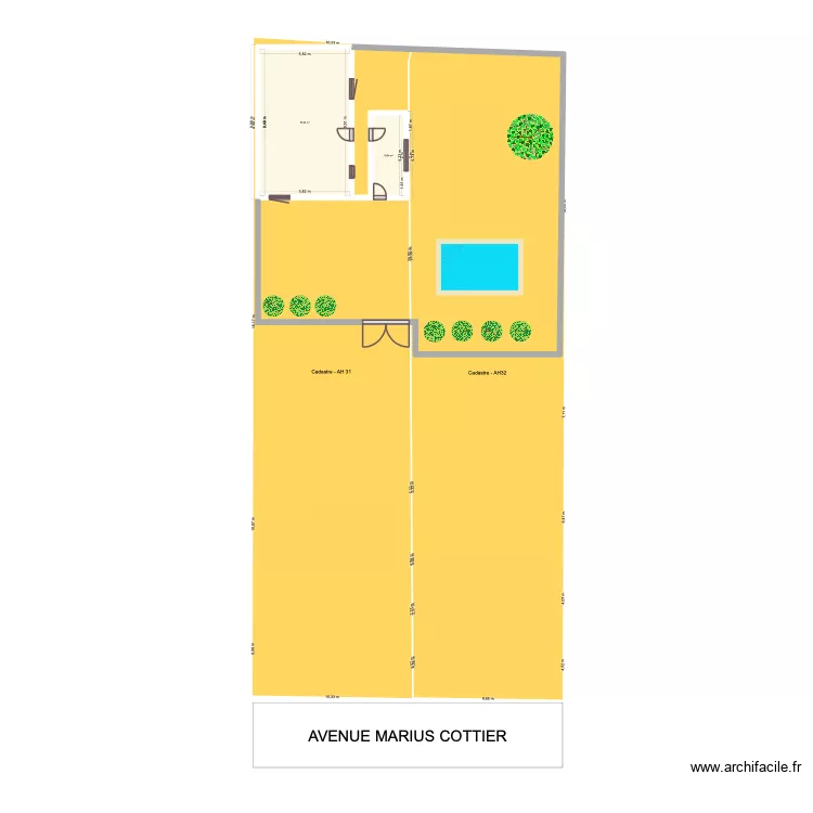 Plan Corenc avec Cadastre. Plan de 5 pièces et 200 m²
