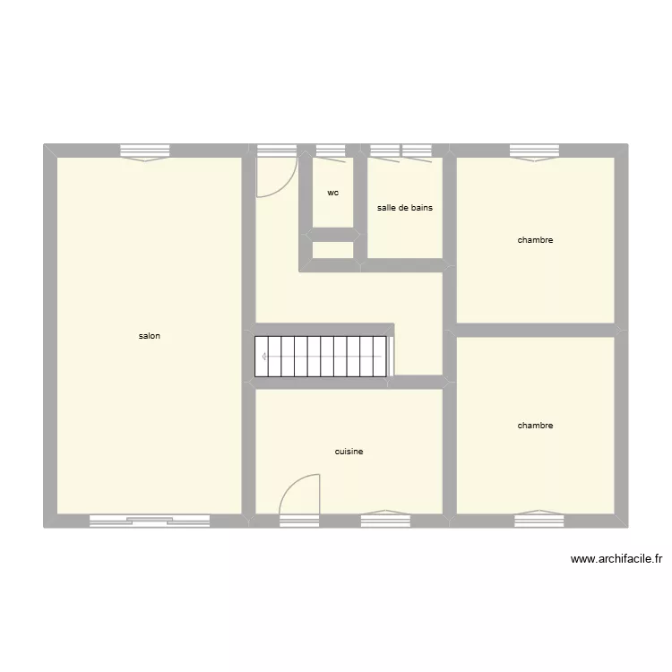 KRONAJ état initial. Plan de 9 pièces et 71 m² KRONAJ état initial. Plan de 9 pièces et 71 m²
