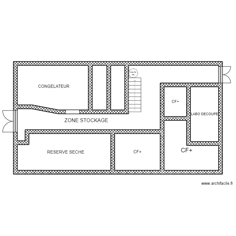 Villenave Zone stockage. Plan de 9 pièces et 78 m2