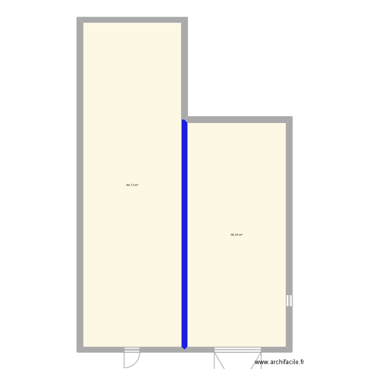 espira. Plan de 2 pièces et 142 m2