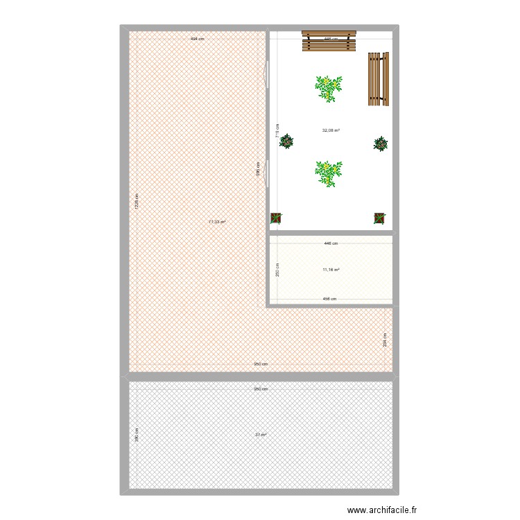 2 em. Plan de 4 pièces et 152 m2