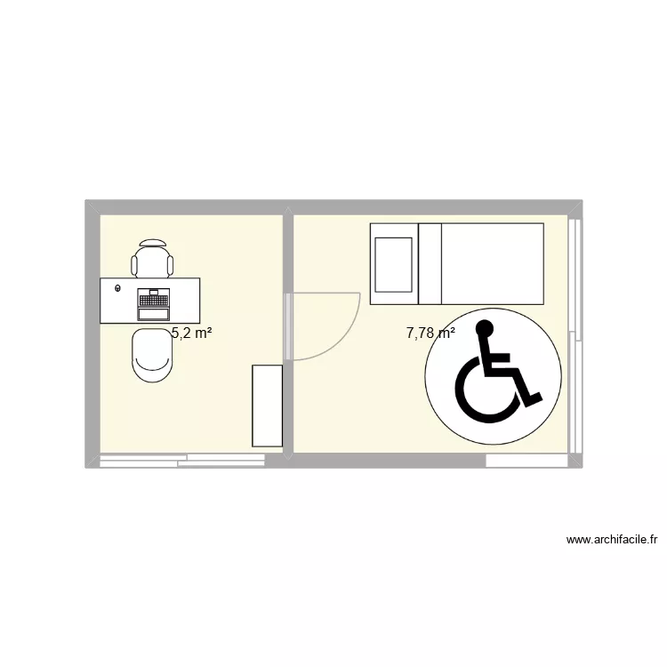 CAMPING CATINIERE. Plan de 2  et 13 m²