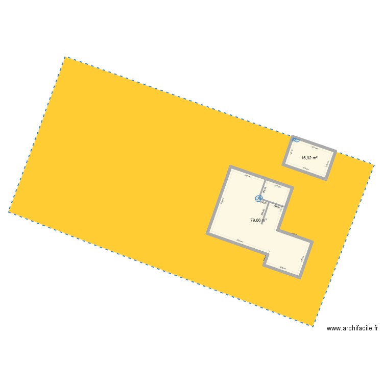 BOKOR. Plan de 2 pièces et 97 m2