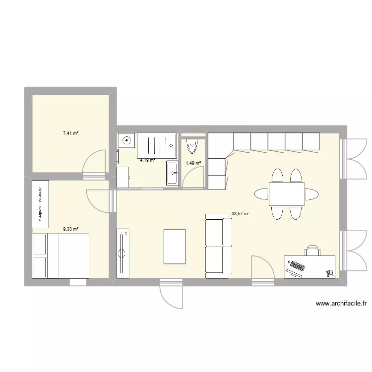 plan tao 8. Plan de 5  et 56 m²