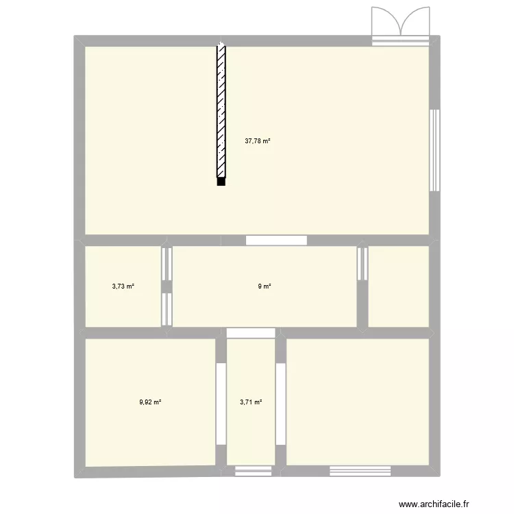 Le centre. Plan de 7 Pièces et 78 m² Le centre. Plan de 7 Pièces et 78 m²