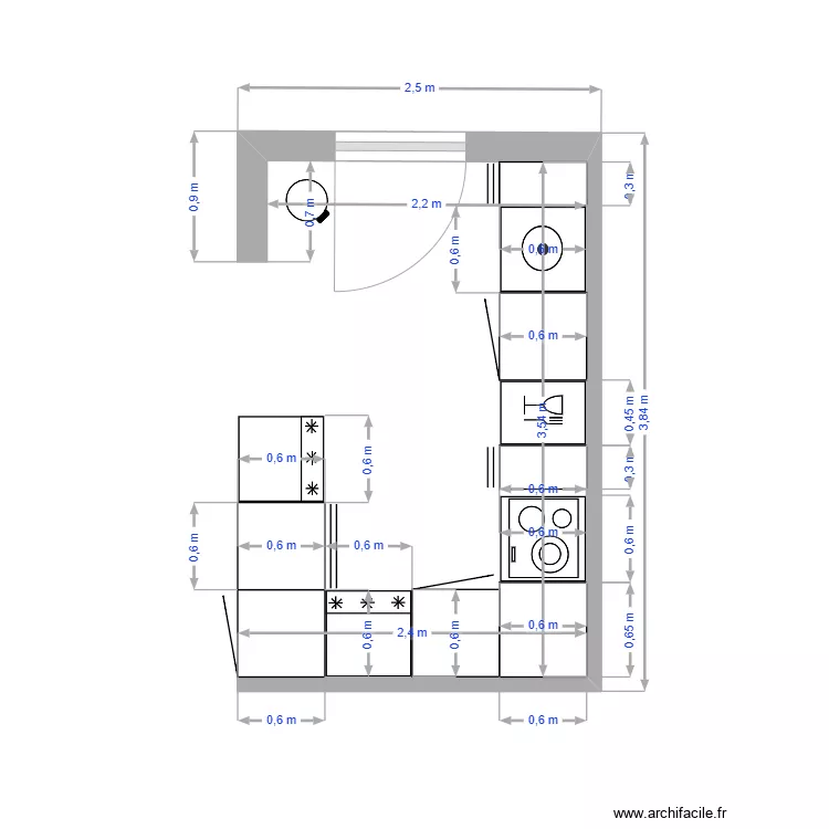 Le Pr&eacute;sident - cuisine_v27.04. Plan de 