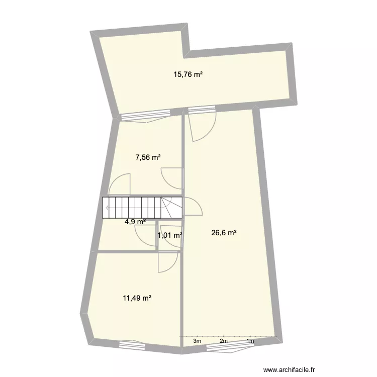 MAISON RENOVER. Plan de 6  et 67 m²