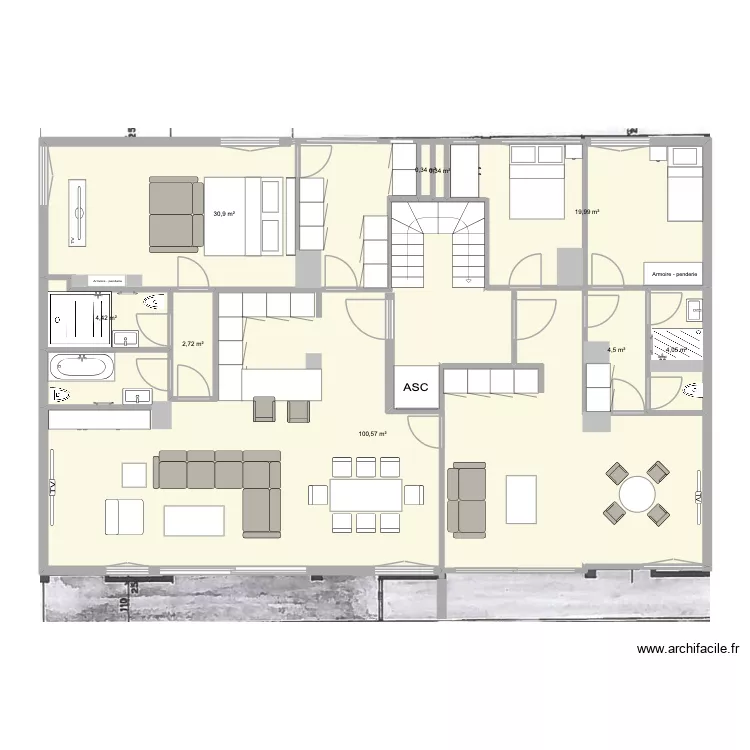 BONNE VERSION 1. Plan de 9  et 168 m²