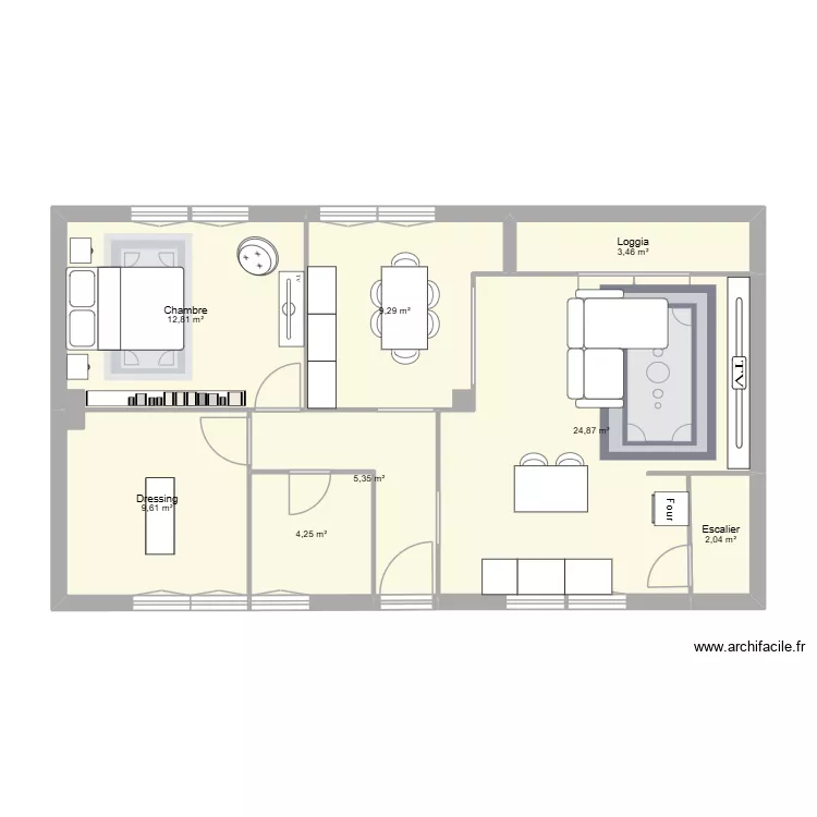 Maison 4. Plan de 8 et 72 m² Maison 4. Plan de 8 et 72 m²