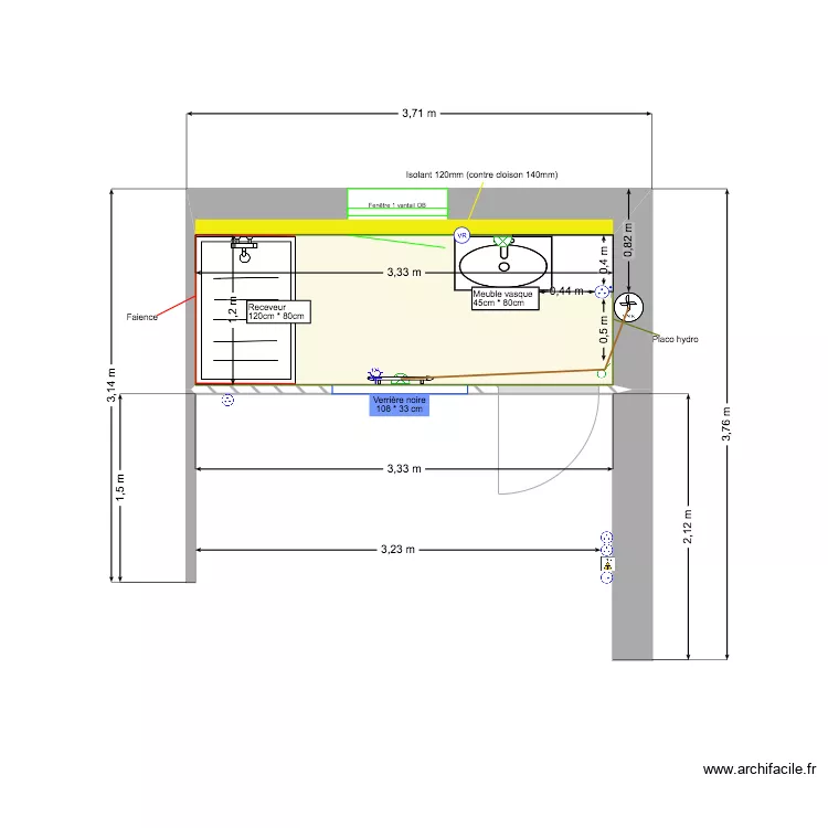 SDB PROJET MAGNANO. Plan de 