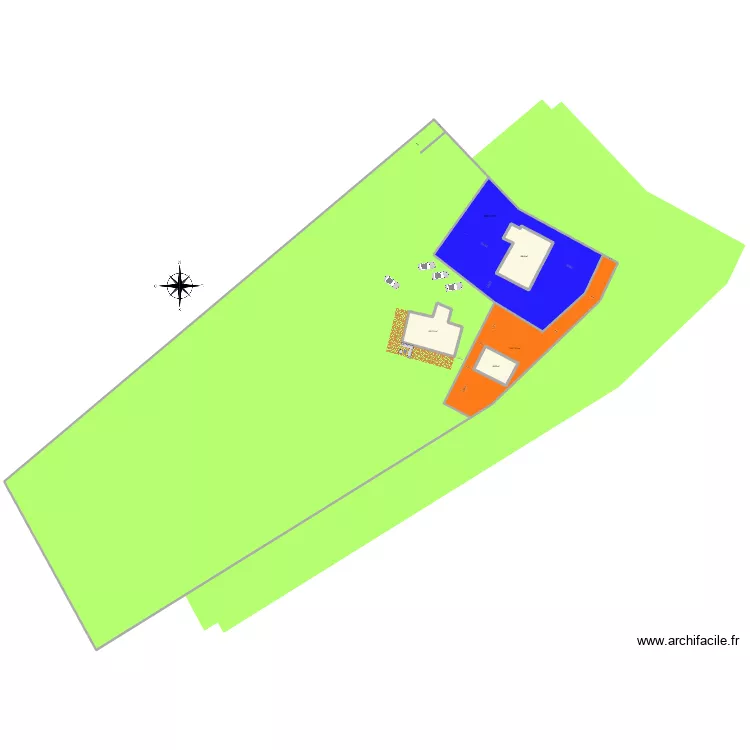 Donges - La Chevalerie. Plan de 5 et 1406 m² Donges - La Chevalerie. Plan de 5 et 1406 m²