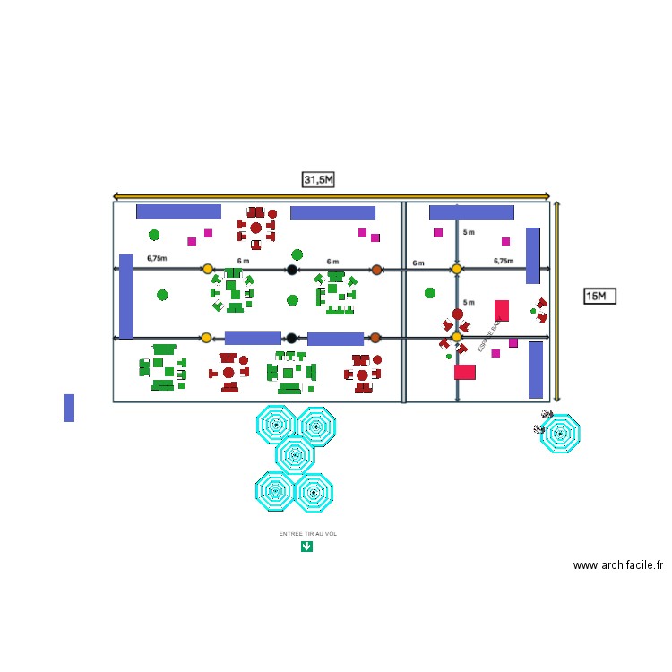 IMPLANTATION MOBILIER EN EXTERIEUR TAV MAUVAIS TEMPSVINCI. Plan de 0 pièce et 0 m2