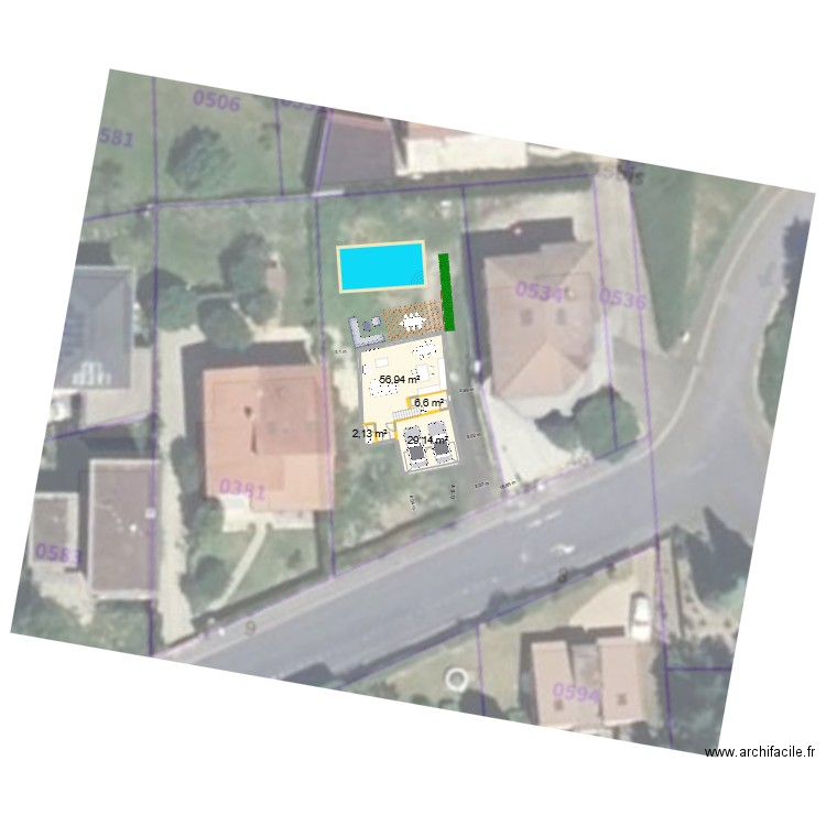montjuzet. Plan de 13 pièces et 195 m2