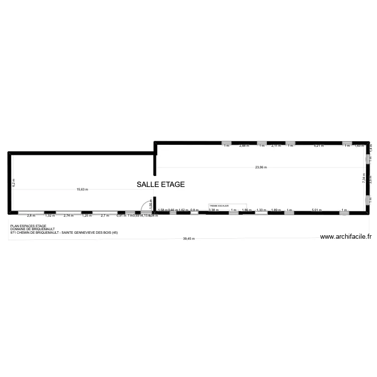 moulin etage. Plan de 