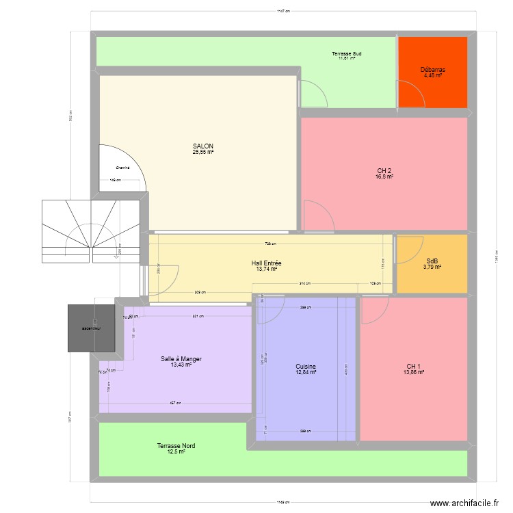 Jet_Sakane_001. Plan de 10 pièces et 129 m2