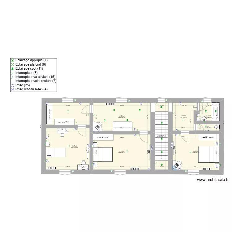 ouezy etage electricit&eacute;. Plan de 