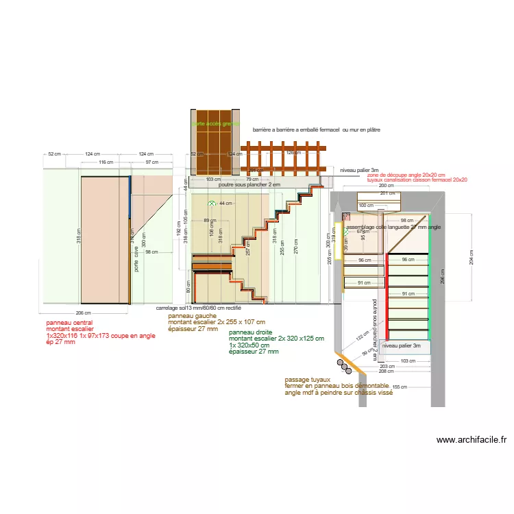 escalier cossonay . Plan de 