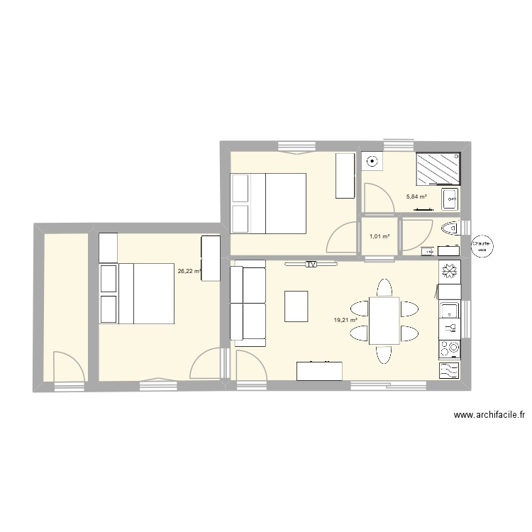 mouries#3. Plan de 4 pièces et 52 m2
