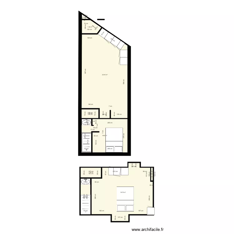 gambetta rdc. Plan de 0 pièce et 0 m2