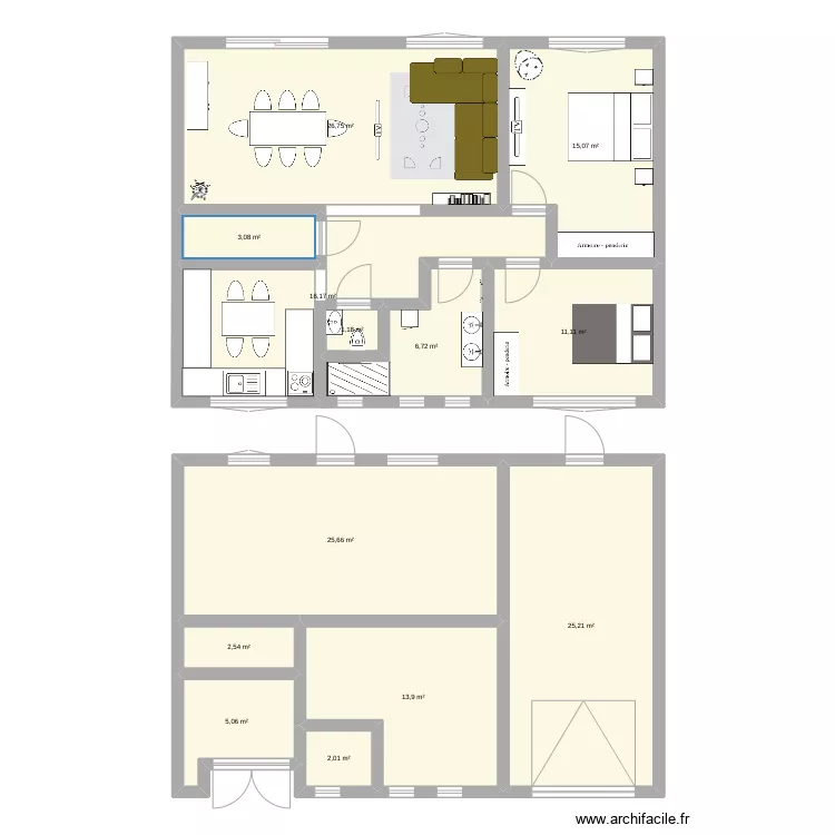 Maison. Plan de 